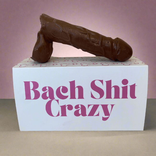 Bach Sh*t Crazy - Bachelorette Chocolate Dick Box - Dicks By Mail - Anonymously mail a bag of dicks