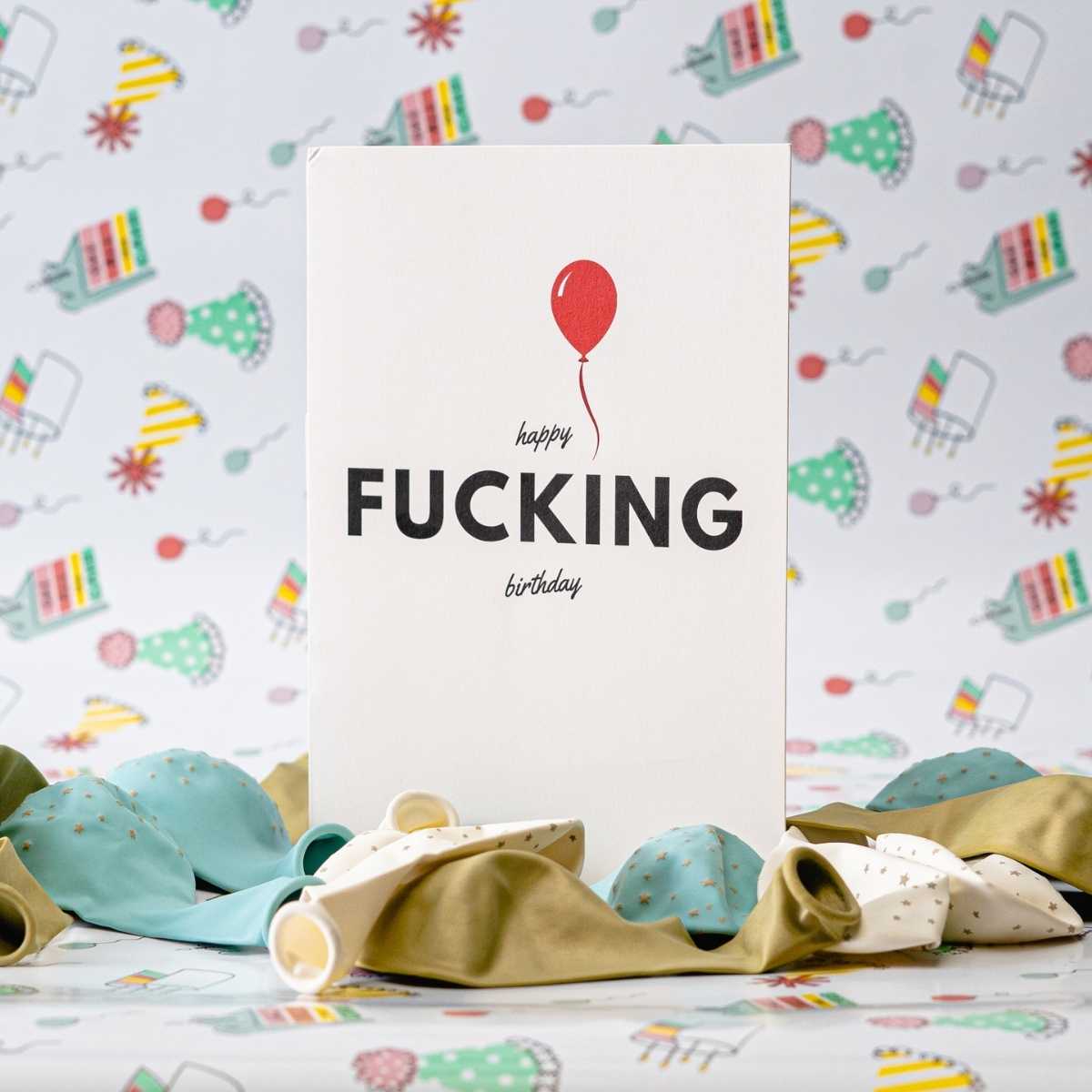 Happy F'in Birthday Prank Greeting Card - Dicks By Mail - Anonymously mail a bag of dicks