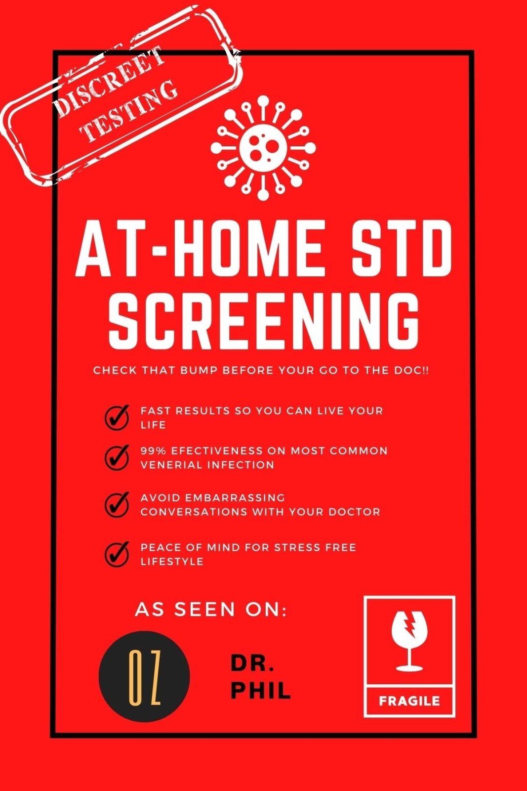 STD Testing Kit - Prank Package - Dicks By Mail - Anonymously mail a bag of dicks