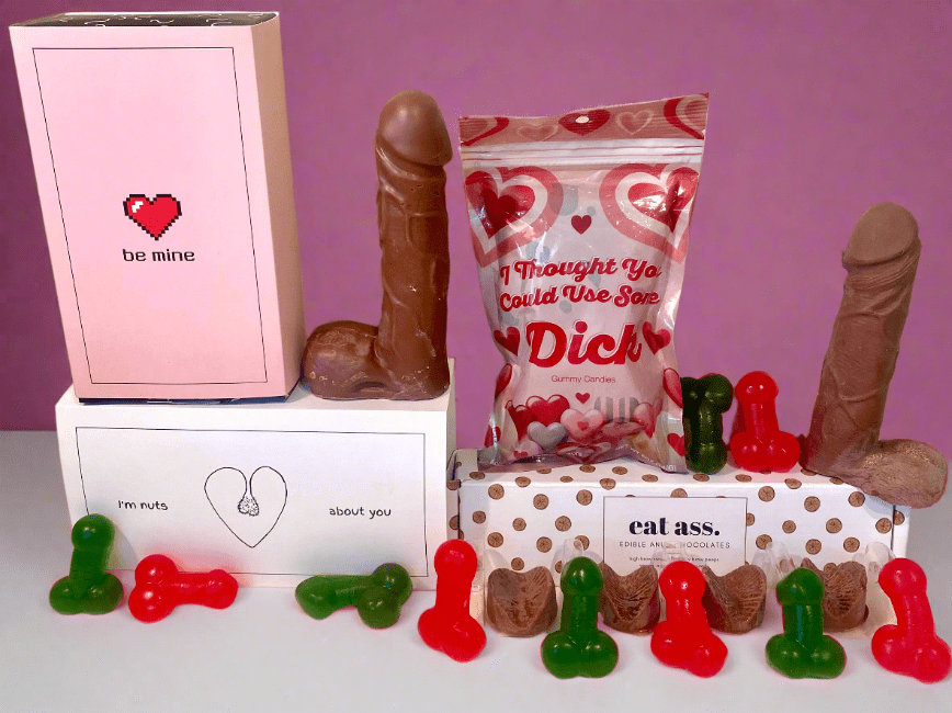The Naughty Valentine’s Edible Arrangement: Chocolate Dicks, Gummy Dicks & Chocolate Buttholes - Dicks By Mail - Anonymously mail a bag of dicks