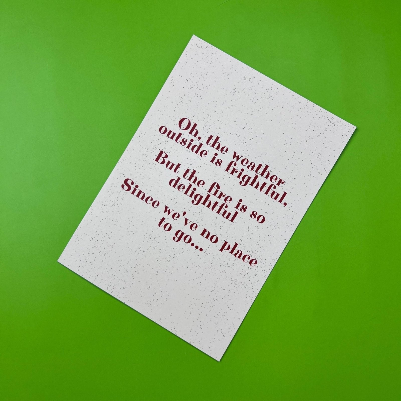 The Weather Outside - Glitter bomb Christmas Card - Dicks By Mail - Anonymously mail a bag of dicks