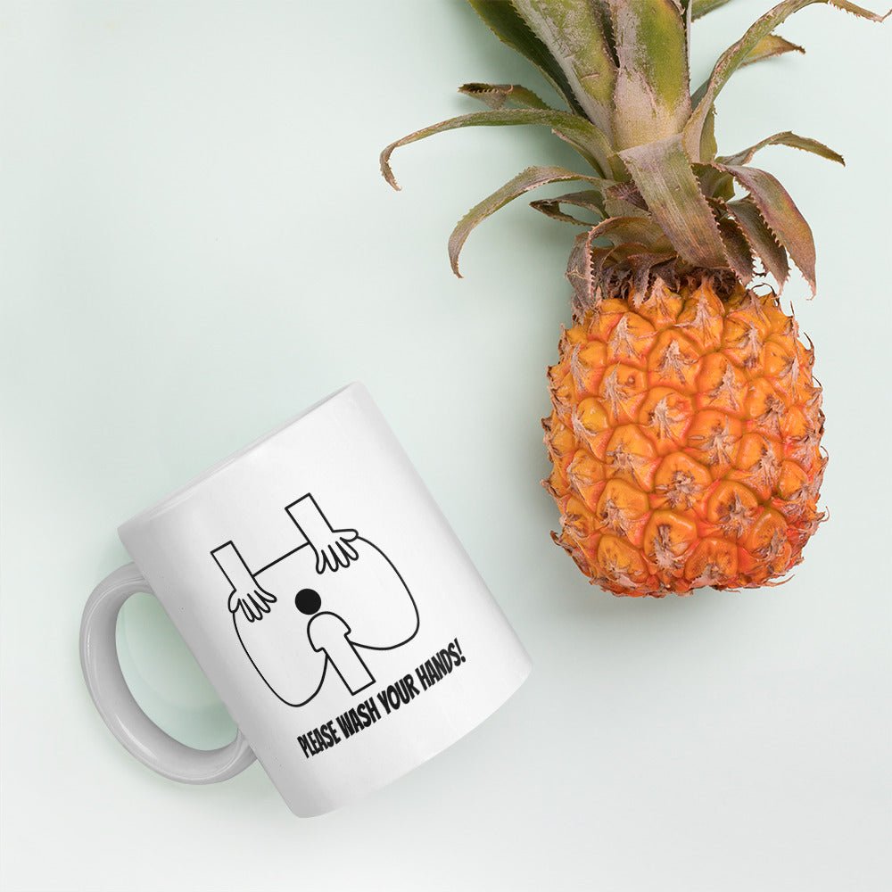 Wash Your Hands Sink - White glossy mug - Dicks By Mail - Anonymously mail a bag of dicks