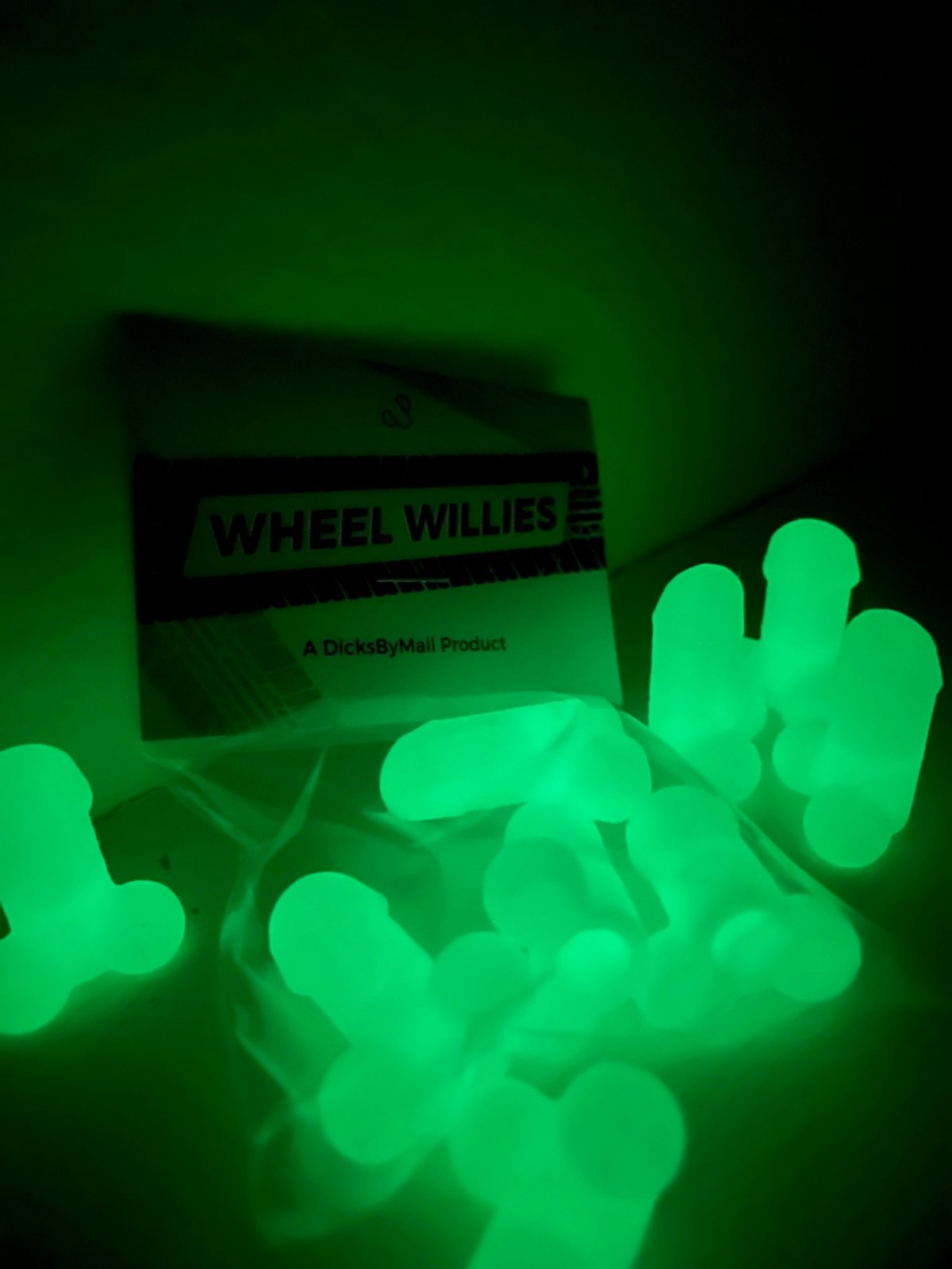 Wheel Willies - Hilarious Weiner Valve Caps - Dicks By Mail - Anonymously mail a bag of dicks