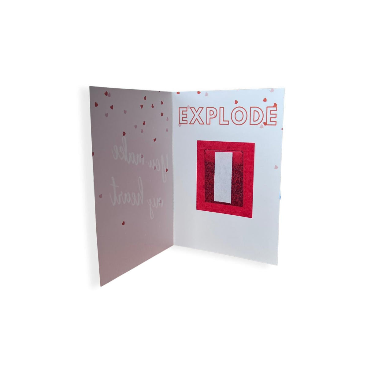 My Heart Goes BOOM! Exploding Glitter Card