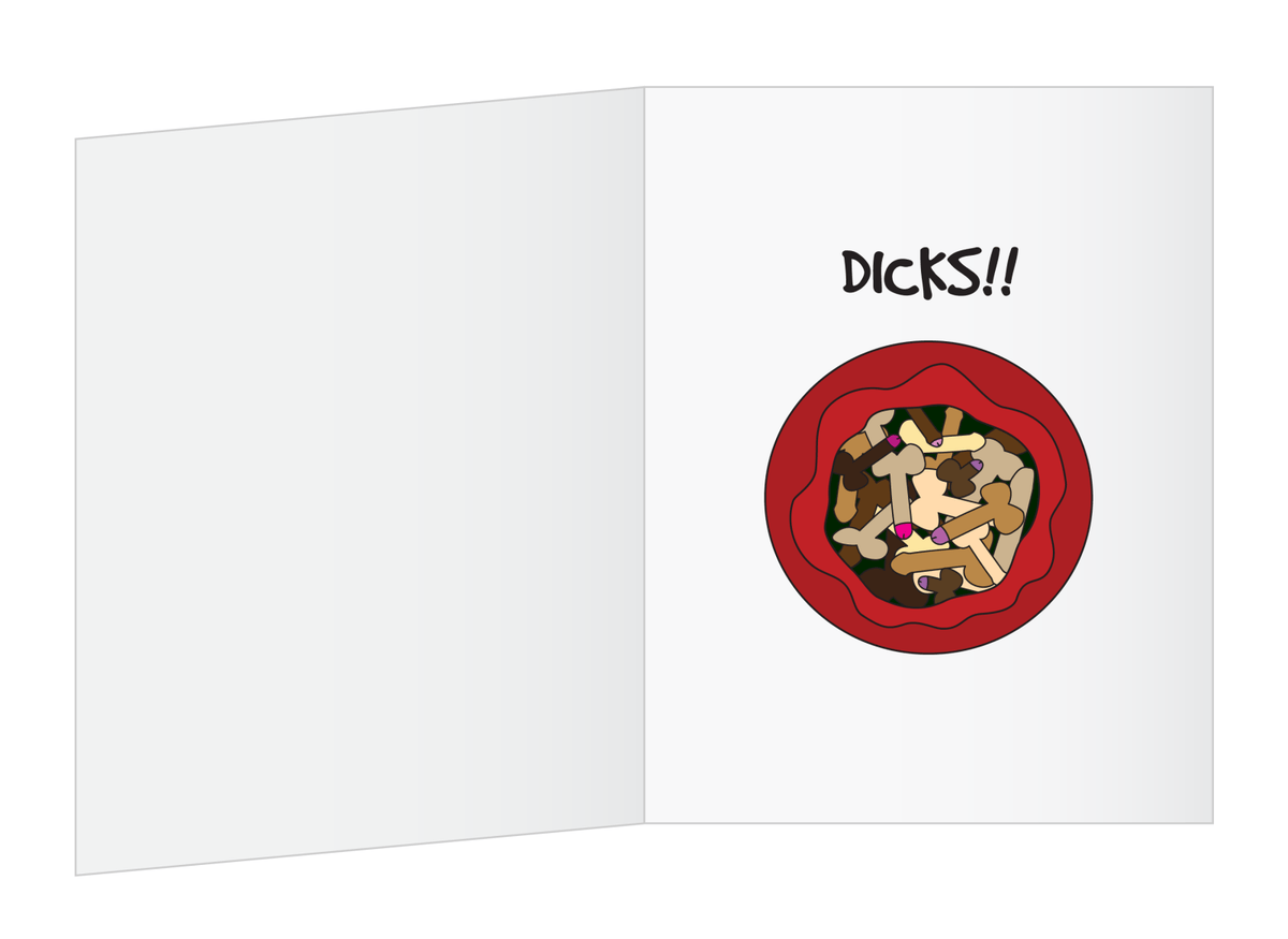 Christmas Greeting Card - Eat a Bag of Dicks - Dicks By Mail - Anonymously mail a bag of dicks