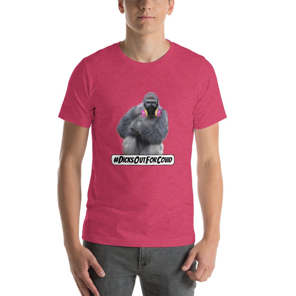Dicks Out For Covid Short - Sleeve Unisex T-Shirt - Dicks By Mail - Anonymously mail a bag of dicks