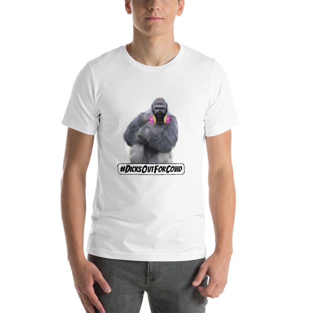 Dicks Out For Covid Short - Sleeve Unisex T-Shirt - Dicks By Mail - Anonymously mail a bag of dicks