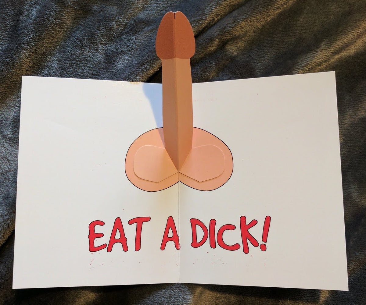 Eat a Dick - Original Greeting Card - Dicks By Mail - Anonymously mail a bag of dicks