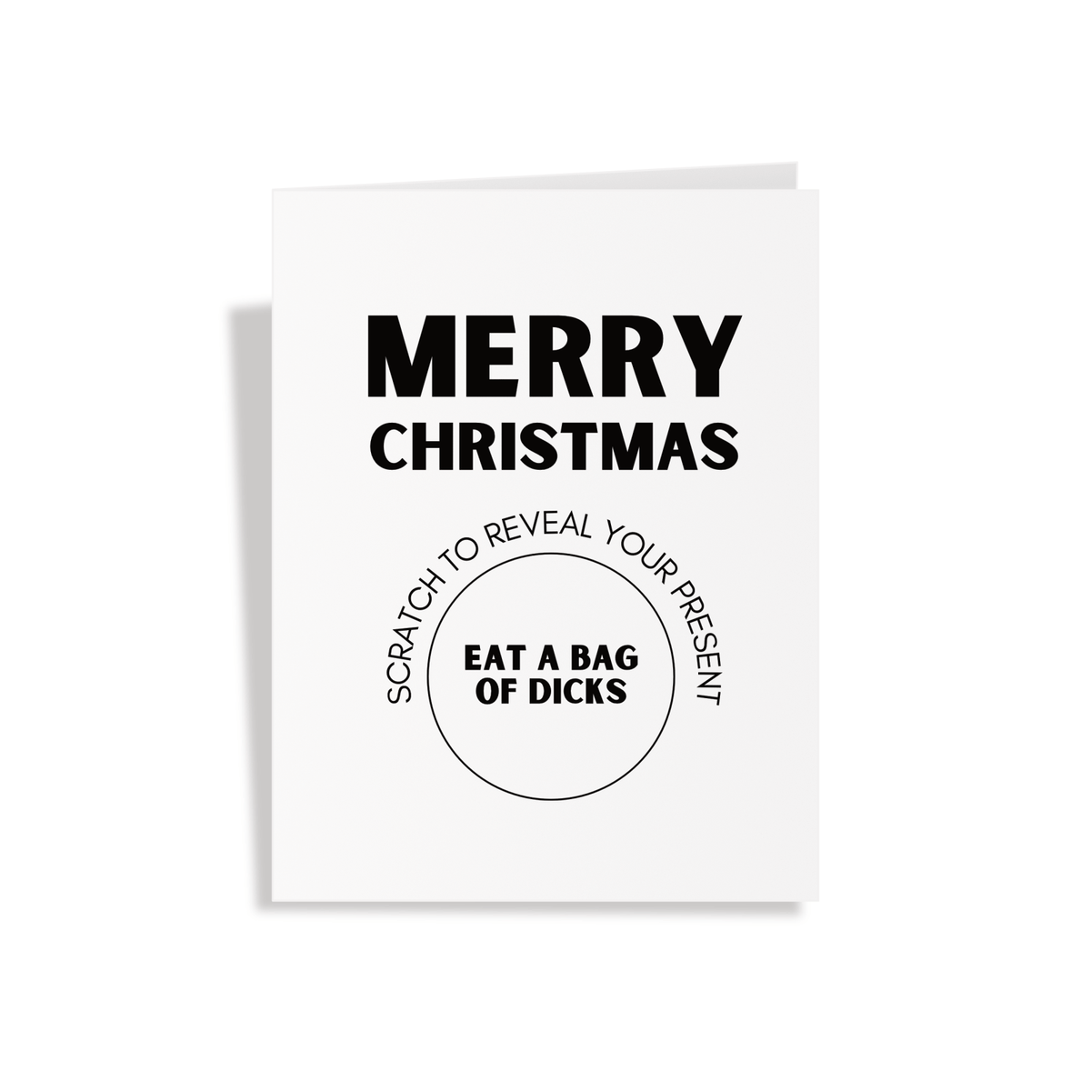 Merry Christmas Scratch Off - Eat a Bag of Dicks! - Dicks By Mail - Anonymously mail a bag of dicks