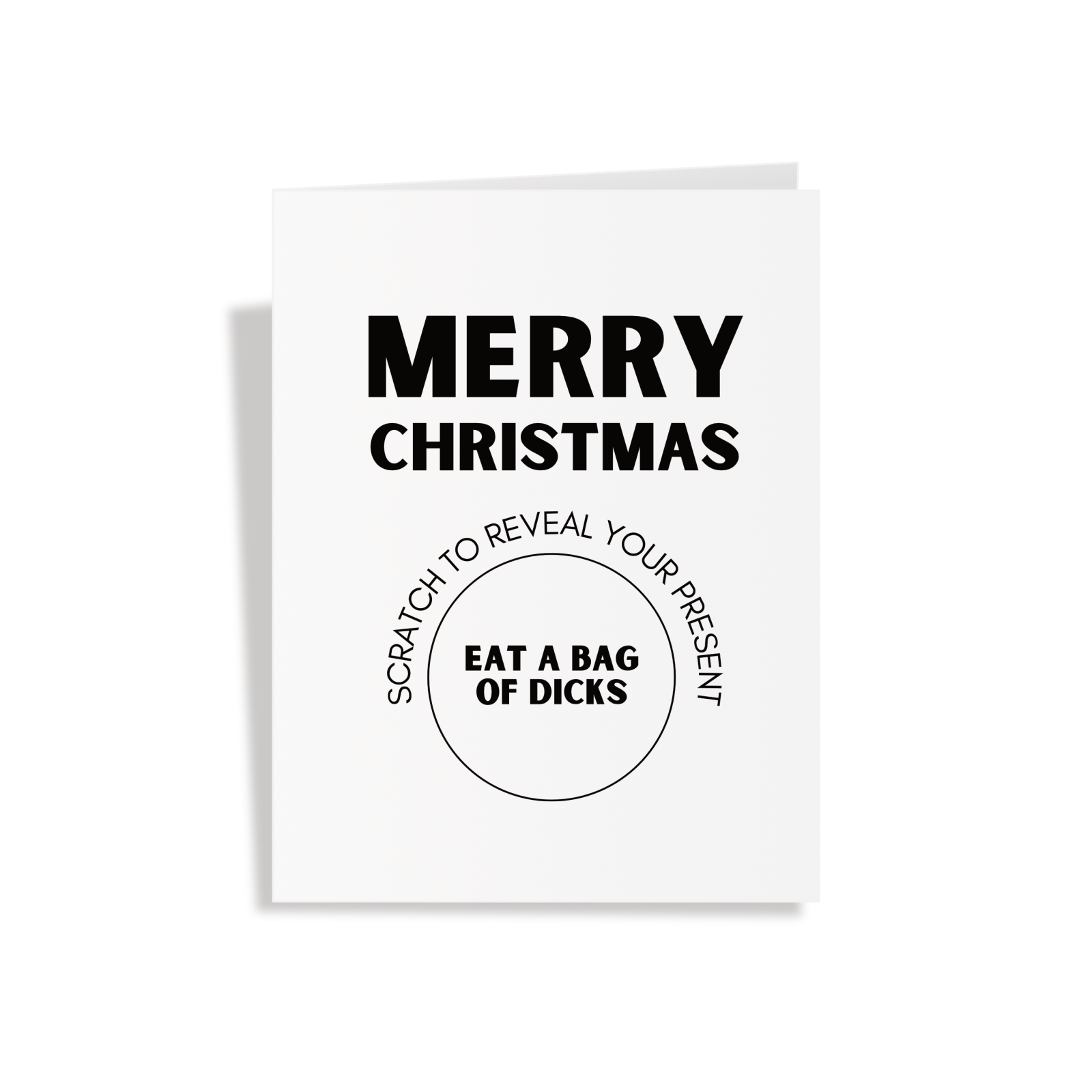 Merry Christmas Scratch Off - Eat a Bag of Dicks! - Dicks By Mail - Anonymously mail a bag of dicks